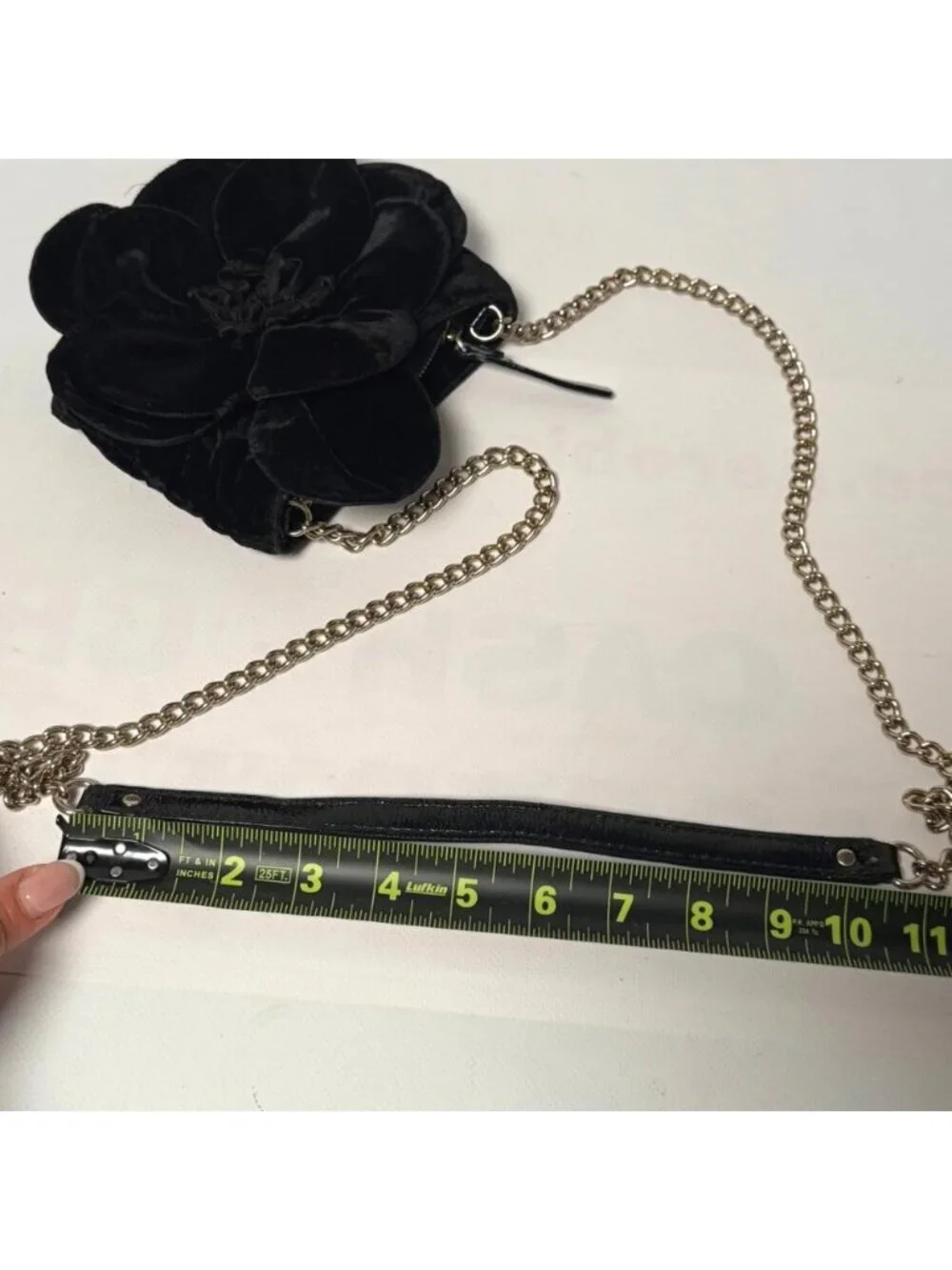 Kate Spade Skipper Deluxe Plush Black Flower Velvet Shoulder Bag – Gently Used